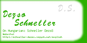 dezso schneller business card